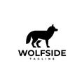 Wolf side silhouette logo