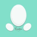 Three pure easter eggs logo vector design template