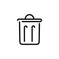 Illustration Vector graphic of trashcan icon template