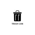 Illustration Vector graphic of trashcan icon template