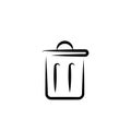 Illustration Vector graphic of trashcan icon template