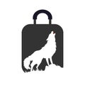 Illustration Vector Graphic of Wolf Suitcase Logo
