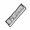 Illustration in vector, hairbrush on a white background