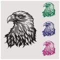 Illustration vector of head eagle