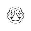 Illustration vector of Kitty Cat And Dog Paw Foot Print with White Background. Royalty Free Stock Photo