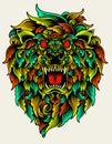 Lion head antique ornament style