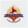 Illustration vector of logo texas country