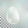 Illustration vector of a realistic transparent water drop Royalty Free Stock Photo