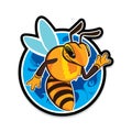 illustration vector Sport Bee character Royalty Free Stock Photo