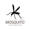 illustration vector. Target on mosquito. Mosquitoes carry many disease such as dengue fever, zika disease,enchaphalitits and else