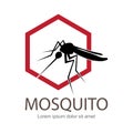 illustration vector. Target on mosquito. Mosquitoes carry many disease such as dengue fever, zika disease,enchaphalitits and else