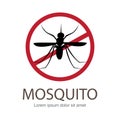 illustration vector. Target on mosquito. Mosquitoes carry many disease such as dengue fever, zika disease,enchaphalitits and else