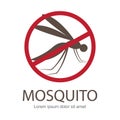 illustration vector. Target on mosquito. Mosquitoes carry many disease such as dengue fever, zika disease,enchaphalitits and else