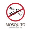 illustration vector. Target on mosquito. Mosquitoes carry many disease such as dengue fever, zika disease,enchaphalitits and else