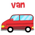Illustration vector of van car Royalty Free Stock Photo