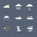 Illustration vector of weather icon set