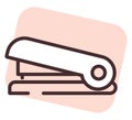 , illustration, vector on a white backgrouStationery stapler, icon.nd Royalty Free Stock Photo