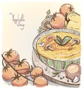 Illustration of vegetable soup.