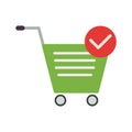 Illustration Verified Cart Items Icon For Personal And Commercial Use.