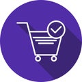 Illustration Verified Cart Items Icon For Personal And Commercial Use. Royalty Free Stock Photo