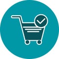 Illustration Verified Cart Items Icon For Personal And Commercial Use. Royalty Free Stock Photo