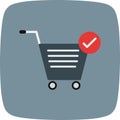 Illustration Verified Cart Items Icon For Personal And Commercial Use. Royalty Free Stock Photo