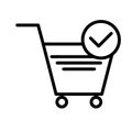 Illustration Verified Cart Items Icon For Personal And Commercial Use. Royalty Free Stock Photo