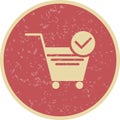 Illustration Verified Cart Items Icon For Personal And Commercial Use.