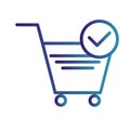 Illustration Verified Cart Items Icon For Personal And Commercial Use. Royalty Free Stock Photo