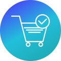Illustration Verified Cart Items Icon For Personal And Commercial Use. Royalty Free Stock Photo