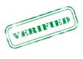 Illustration of Verified stamp on a plain background