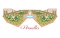 The illustration with the Versailles of Paris Royalty Free Stock Photo