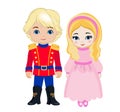 Illustration of very cute boy and girl. Royalty Free Stock Photo