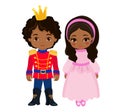 Illustration of very cute Prince and Princess. Royalty Free Stock Photo