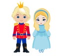 Illustration of very cute Prince and Princess. Royalty Free Stock Photo