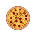 illustration of very delicious fast food pizza