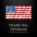 Illustration for veterans day, thank you, vector graphic Royalty Free Stock Photo