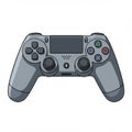 An illustration of a video game controller resembling a DualShock design. It features a Royalty Free Stock Photo