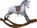 Vintage Toy Rocking Horse Isolated Royalty Free Stock Photo