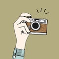 Illustration of vintage camera photography Royalty Free Stock Photo