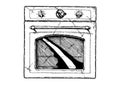 Illustration of Vintage Kitchen stove