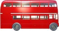 Double Decker London Bus Isolated, Red Royalty Free Stock Photo