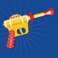 Illustration of a vintage retro laser pistol, ray gun