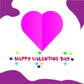 Illustration of violet love romance For Valentine`s day