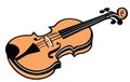 Illustration, violin icon isolated on white background.