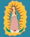 Illustration of the Virgin of Guadalupe Royalty Free Stock Photo