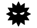 Illustration of a virus icon (bacteria mark) Royalty Free Stock Photo
