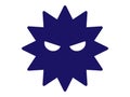 Illustration of virus icon (bacteria mark) Royalty Free Stock Photo