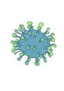 Illustration of virus isolated on white background