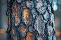 Visual a close up of the bark of a pine tree, high quality, high resolution Royalty Free Stock Photo